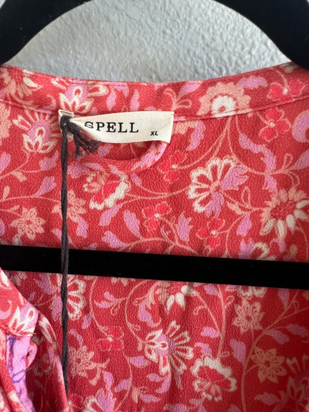 Spell Coral and Lavender Floral Maxi Dress - Picture 6 of 6